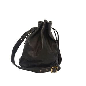 Vintage Coach Sonoma Leather Drawstring Bucket Bag Black Pebbled – Worn-In